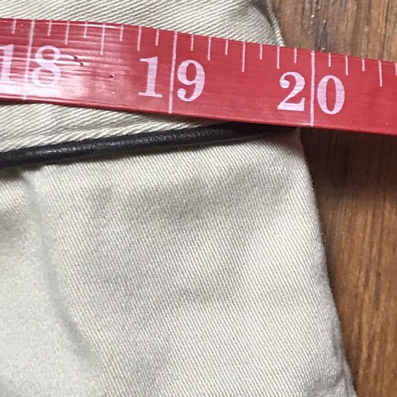 Vtg Westbound Women's Khaki Midi Pencil Skirt With Leather Covered Buttons 20W - Picture 10 of 13